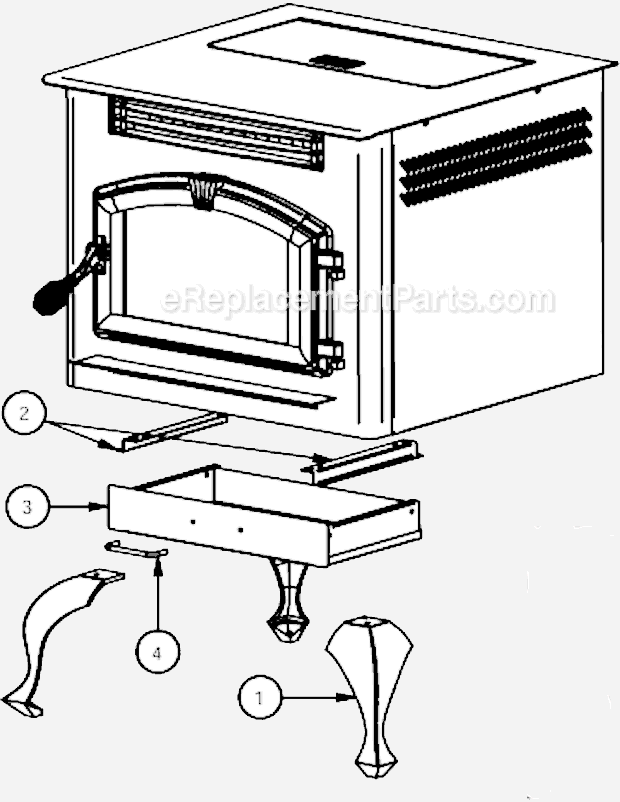 Page D Diagram and Parts List for 6041  US Stove Company Furnace